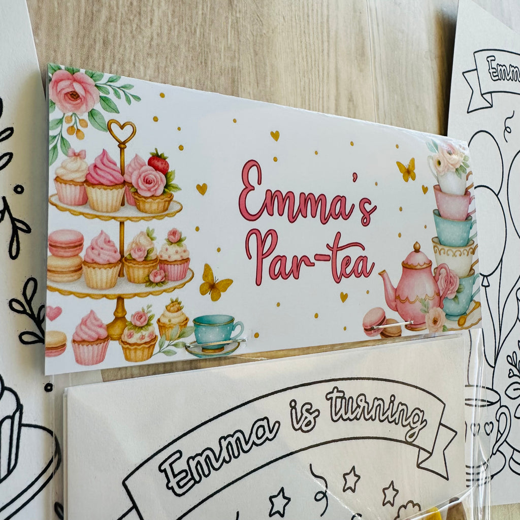 Tea Party Birthday Favor