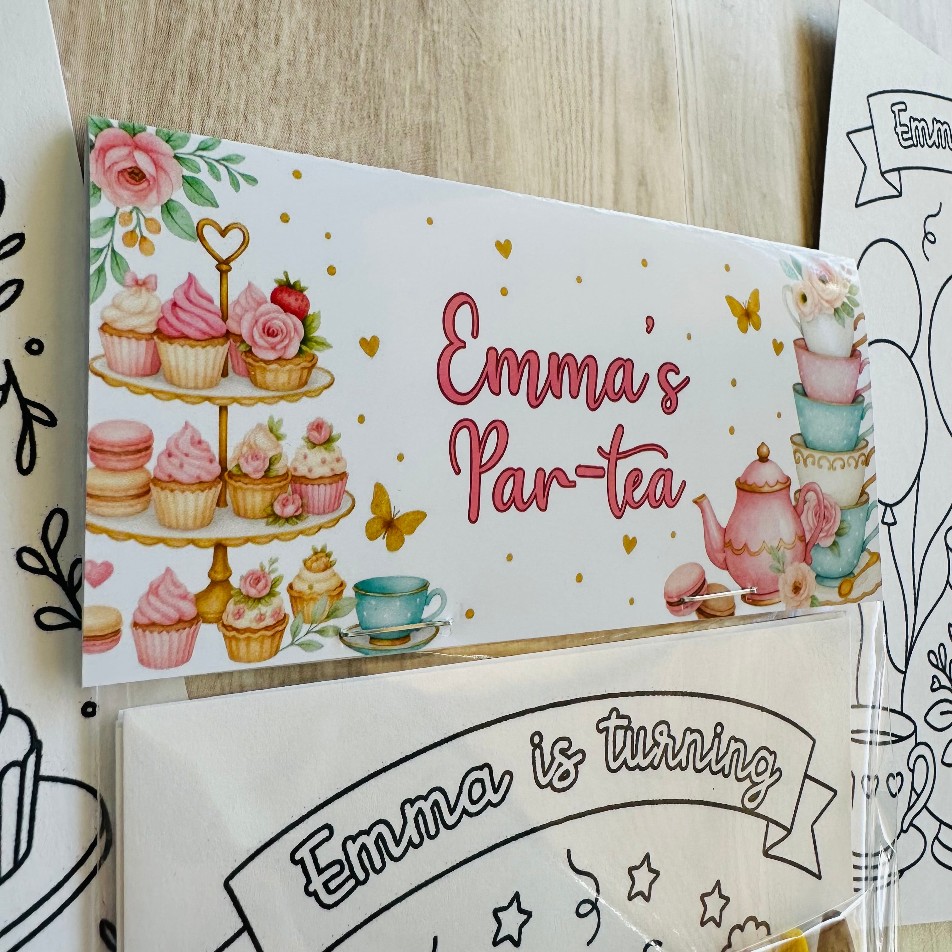 Tea Party Birthday Favor