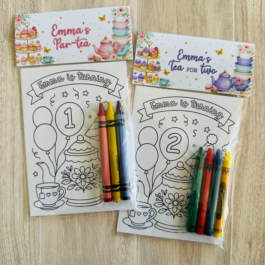 Tea Party Birthday Favor