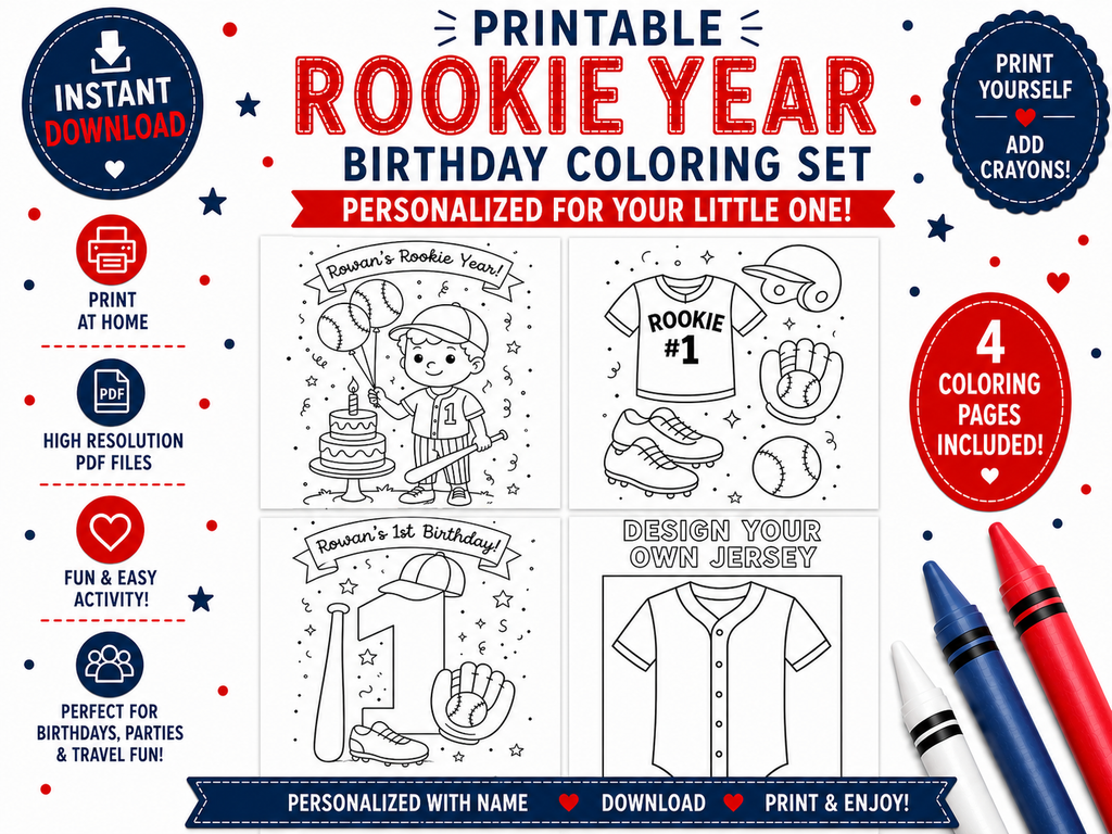 Rookie Year Coloring Pages