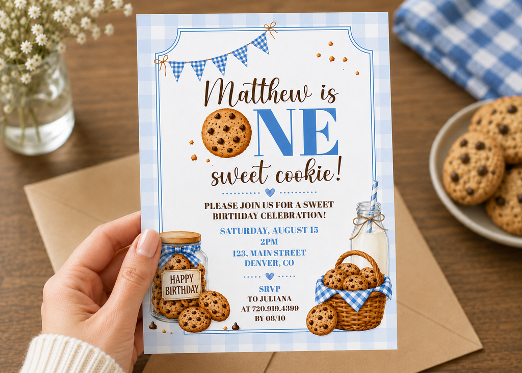 One Sweet Cookie Invite Template