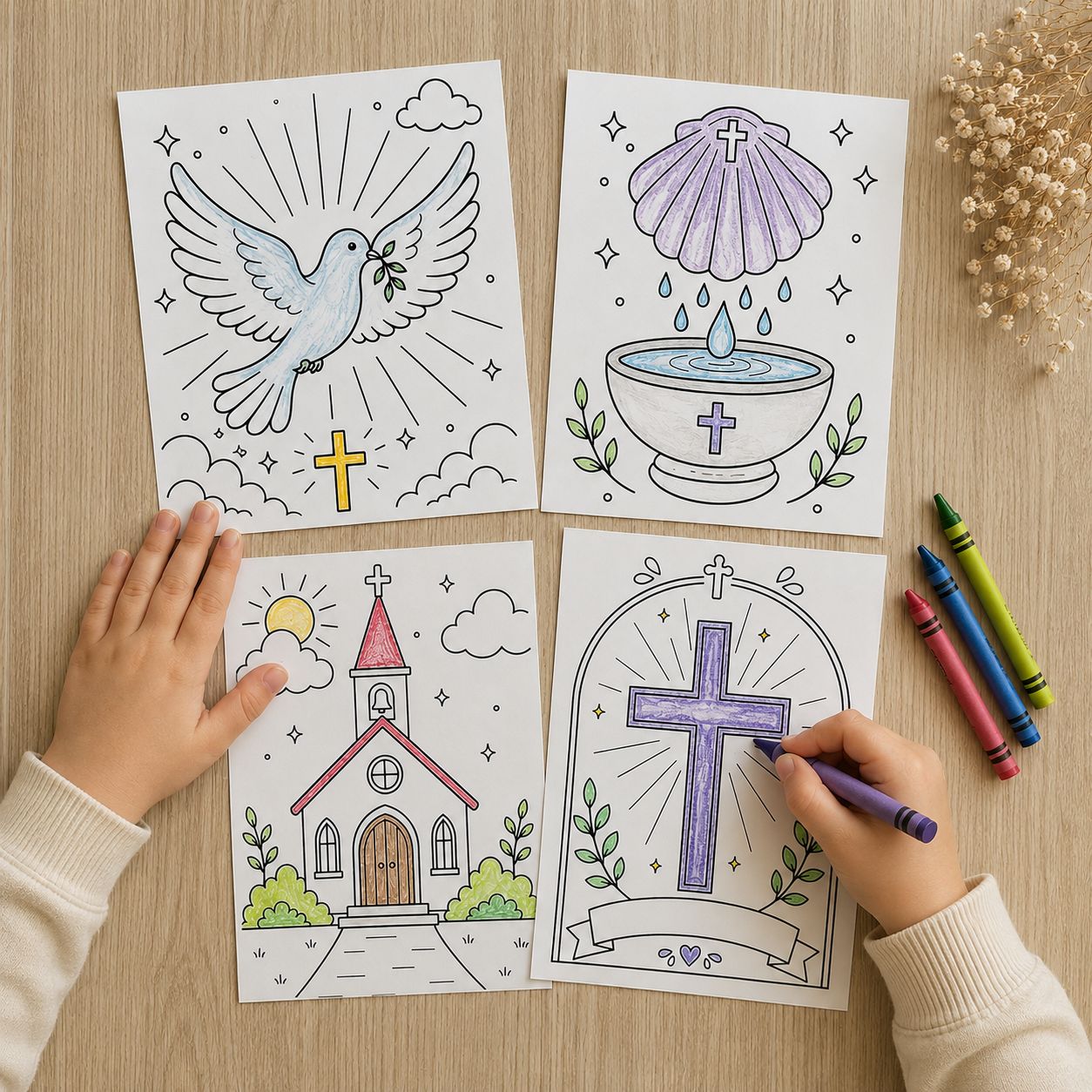 Baptism Coloring Packs