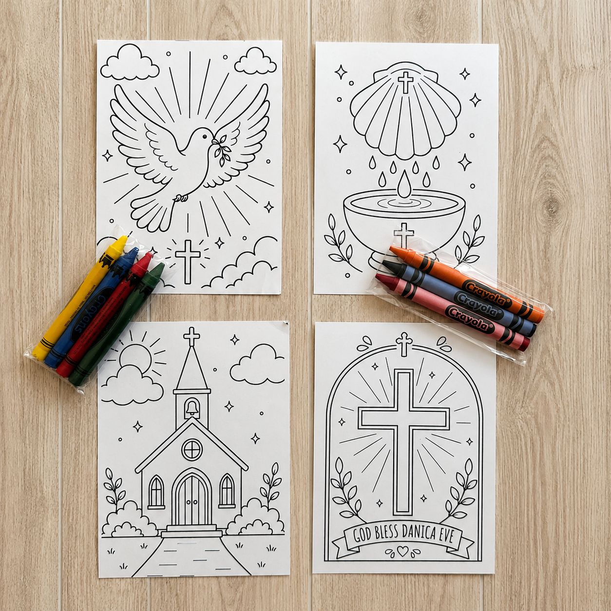 Baptism Coloring Packs