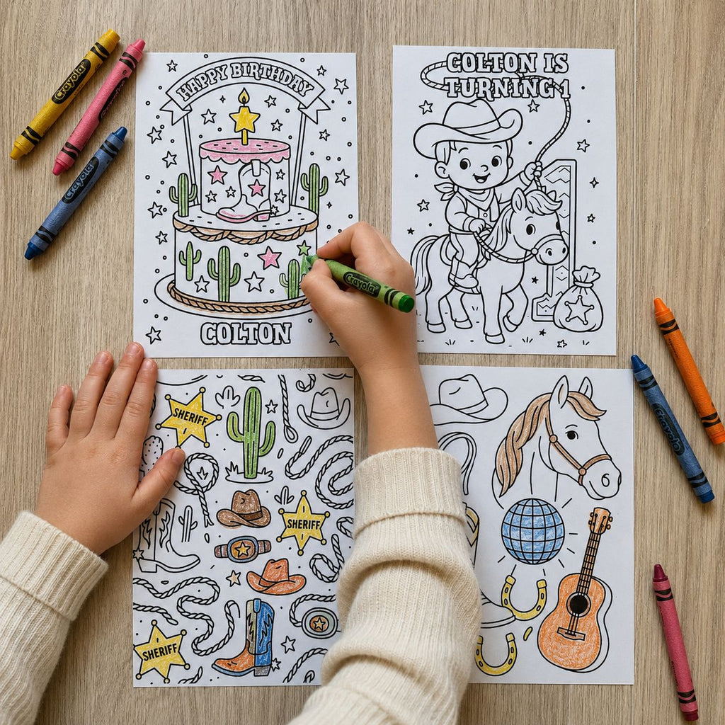 Rodeo Birthday Coloring Pack