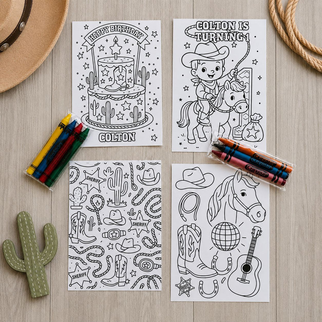Rodeo Birthday Coloring Pack