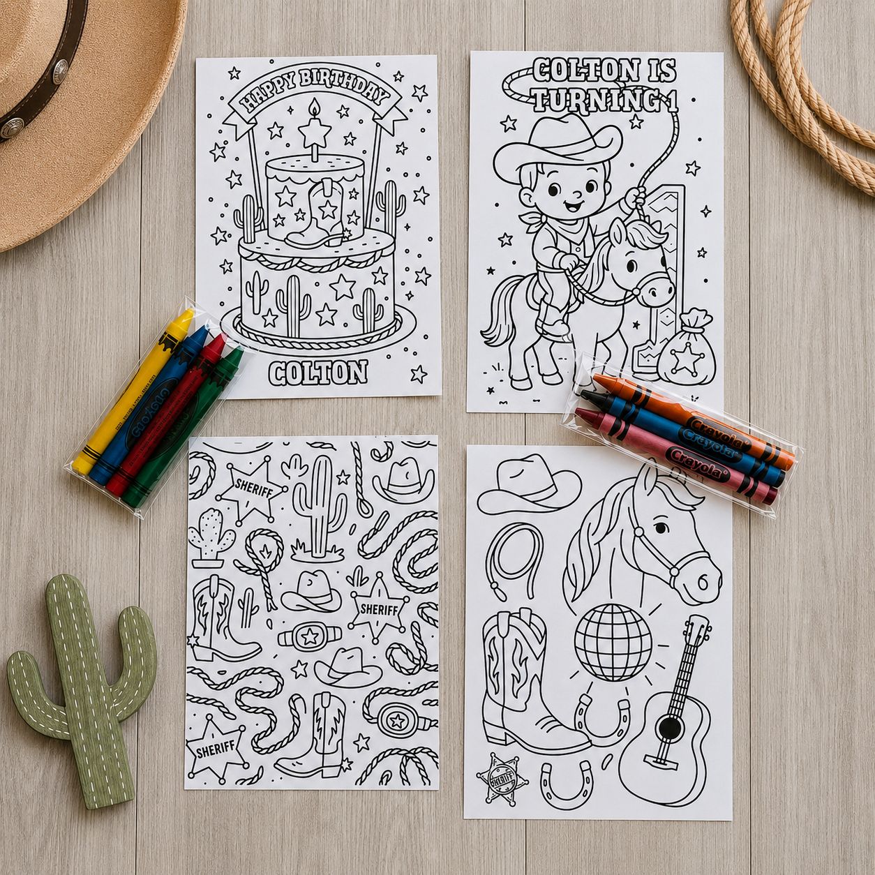 Rodeo Birthday Coloring Pack