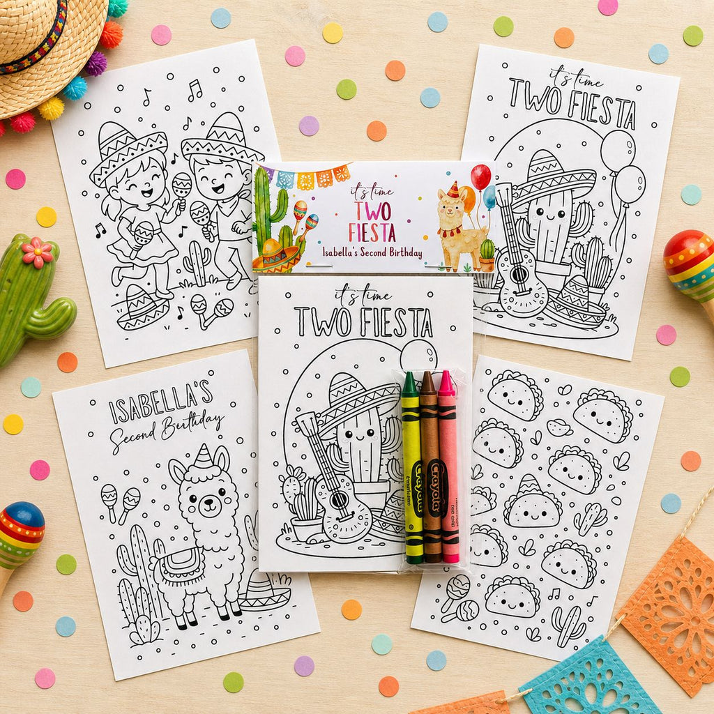 Fiesta Birthday Coloring Pack