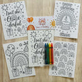 Isn't She Onederful Coloring Pack - Boho Rainbow
