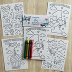 Airplane Coloring Packs, Time Flies Birthday
