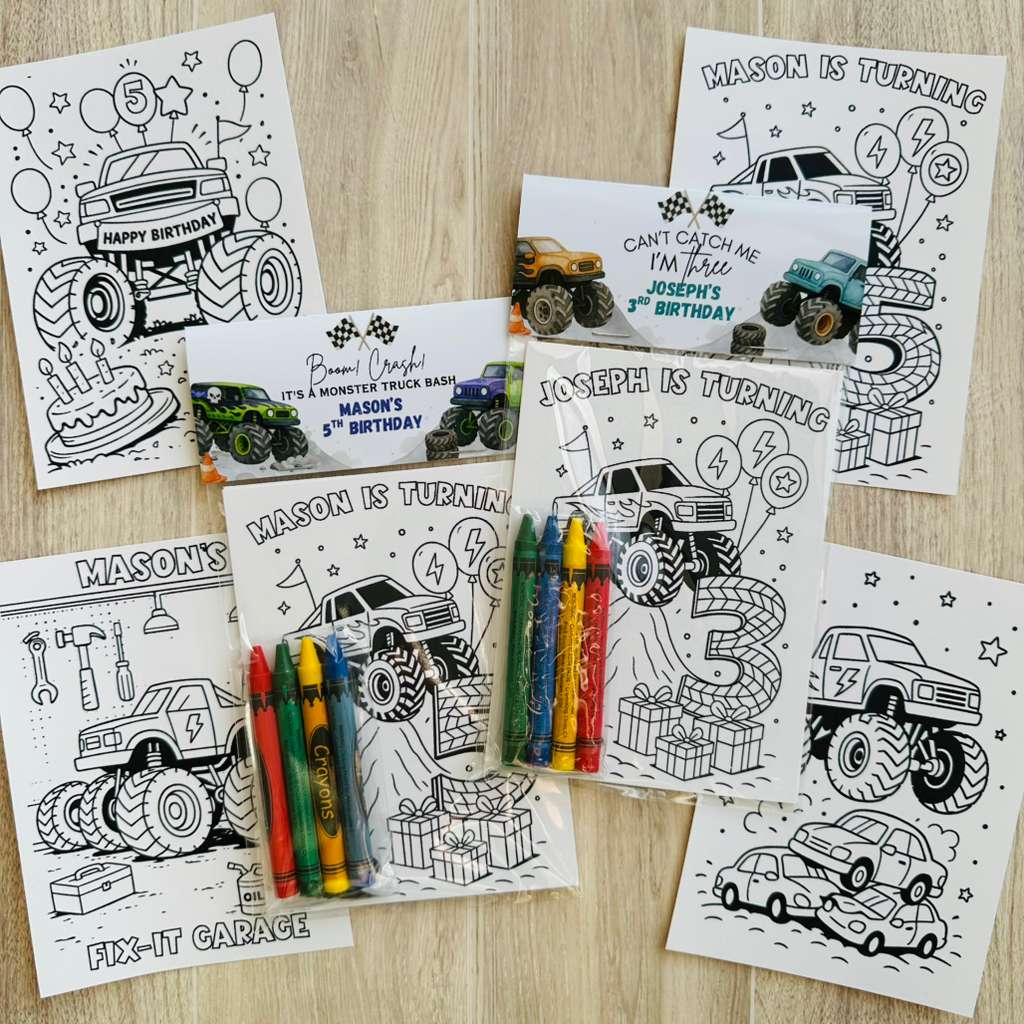Monster Truck Coloring Packs
