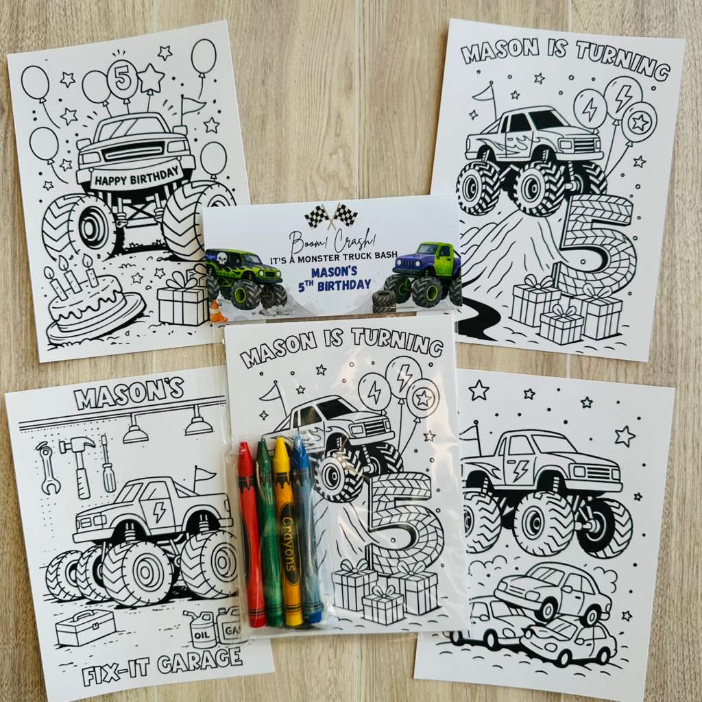 Monster Truck Coloring Packs