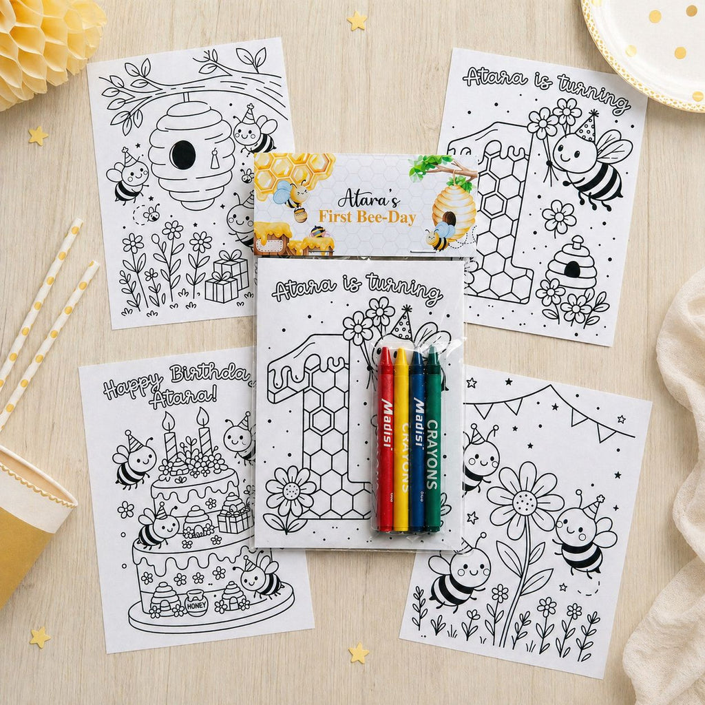 Bee Birthday Coloring Pack
