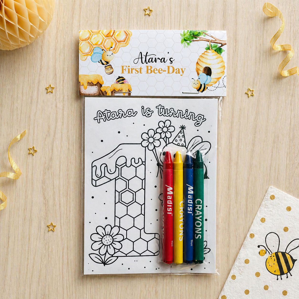 Bee Birthday Coloring Pack