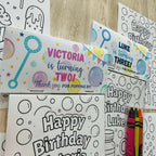 Bubble Birthday Coloring Packs