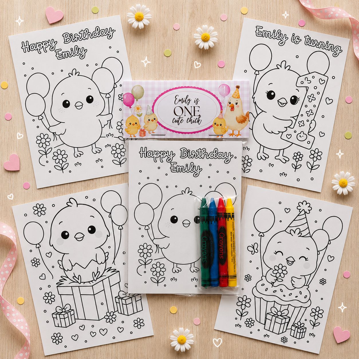 One Cute Chick Coloring Packs