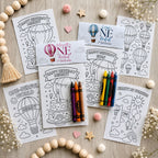 Hot Air Balloon Coloring Packs, Wonderful World Birthday