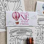 Hot Air Balloon Coloring Packs, Wonderful World Birthday