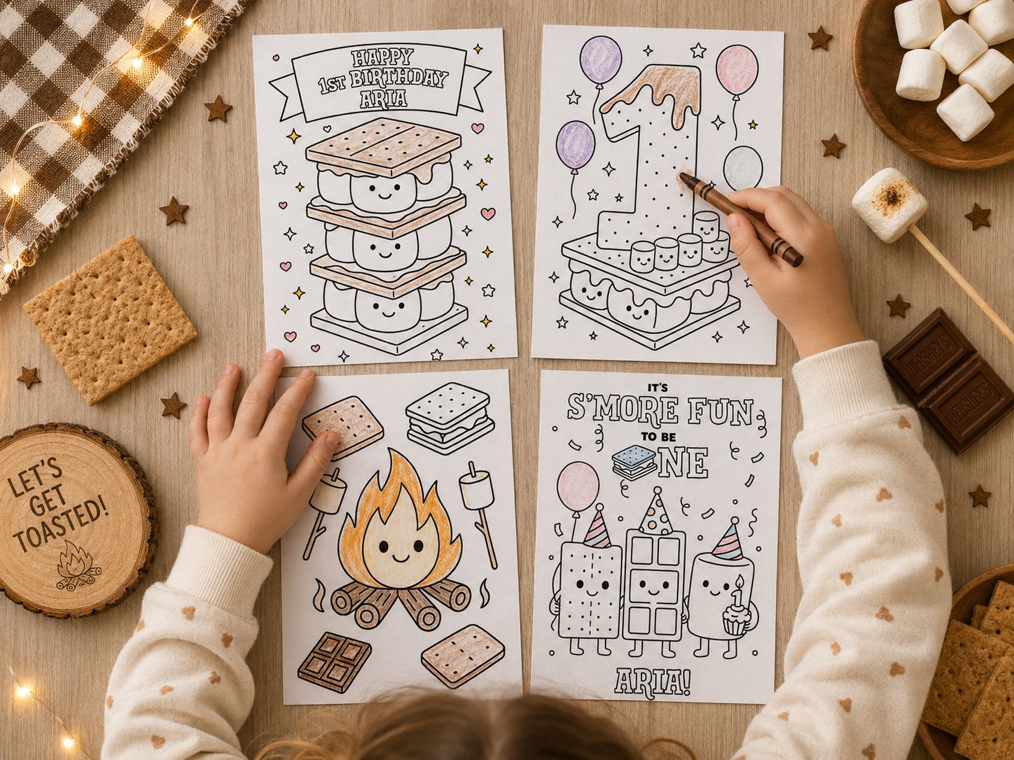 S'more Fun to Be One Coloring Packs