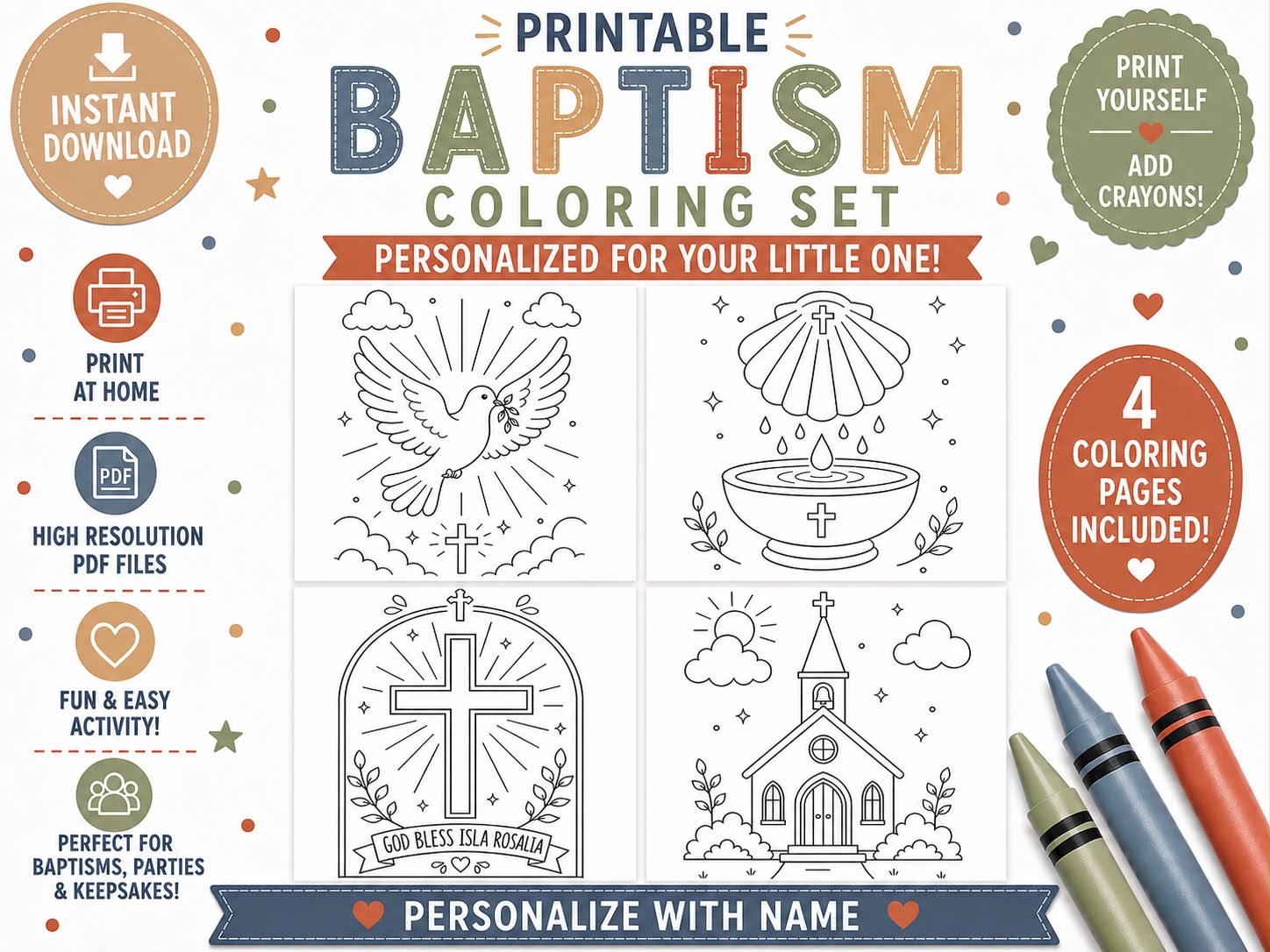 Baptism Coloring Pages