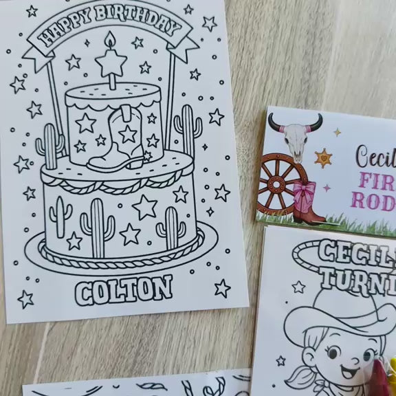 Rodeo Birthday Coloring Pack