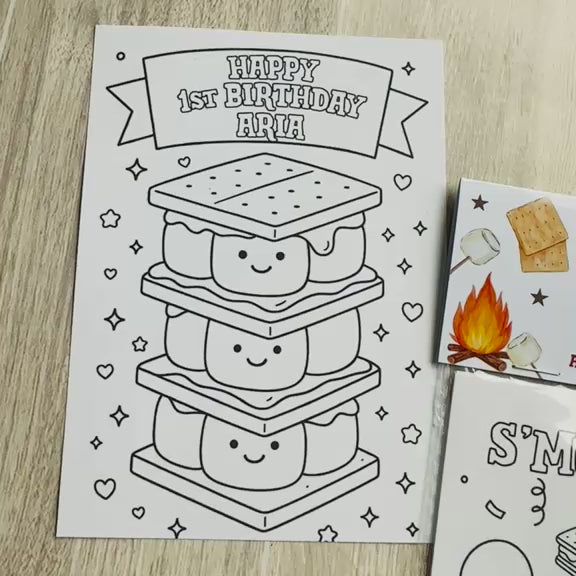 S'more Fun to Be One Coloring Packs