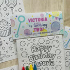 Bubble Birthday Coloring Packs