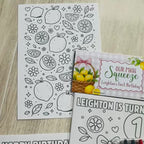Lemon Birthday Coloring Packs